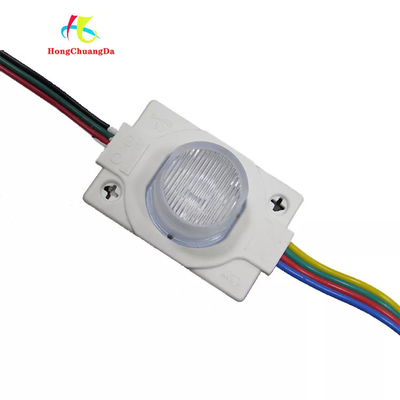 SMD3030 Modul LED Tunggal RGB Dengan Lensa 46 * 30mm 110 Lumen Tri Color